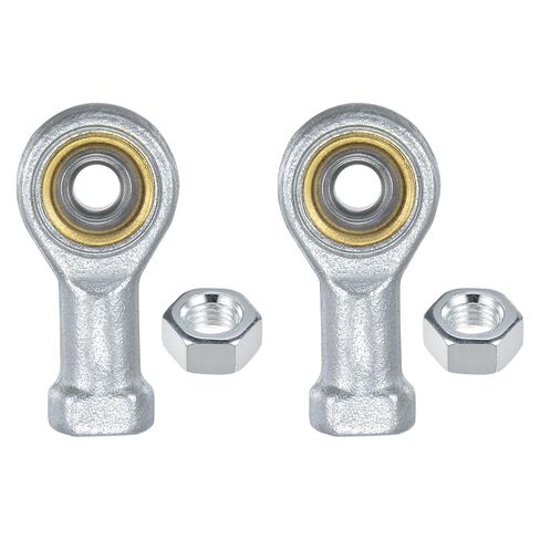 M METERXITY 2-Pack PHSA4 محمل نهاية القضيب، 1/4 بوصة تتحمل 1/4-28 خيط يمين ذاتي التشحيم أنثى خيط فولاذي مشترك ينتهي مع صواميل مربى لتزوير أدوات الآلة in Kuwait