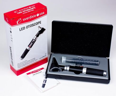 Dixie EMS Pocket Fiberoptic LED Otoscope with 10 Extra Probes in Hard Carry Case- Enhanced XHL Xenon Halogen Technology in Kuwait