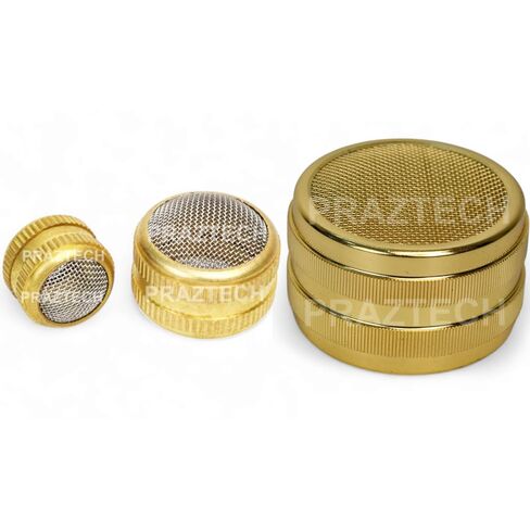 PRAZTECH® Ultrasonic Cleaning Brass Basket Compact with Stainless Steel Mesh Holder for Jewelry, Watch Parts & Precision Small Components (Pack of 3 : Small, Medium and Large) in Kuwait