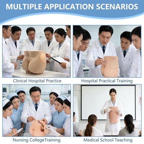 Hip Injection Training Simulator - Realistic Buttock Muscle Injection Training Model IV Practice Start Kit Skin Reusable Pad Medical Practice for Nursing School & Clinical Students (Skin Tone) in Kuwait