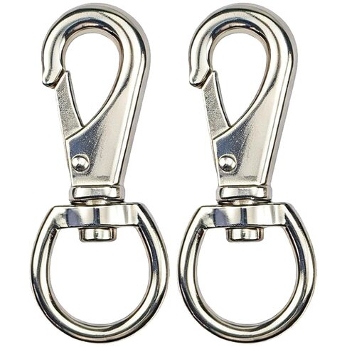 2.6in Swivel Snap Hooks, 2Pack Stainless Steel Trigger Clips, Corrosion Resistant 360° Rotating Eye Bolt Snaps for Dog Leash, Flag, Key Chain, Clotheslines, Tarp, Camping, Boating, Diving (2.6Inch) in Kuwait