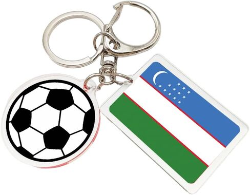 سلسلة مفاتيح لمشجعي كأس العالم لكرة القدم 2026 - سلسلة مفاتيح علم كأس العالم 2026، هدية وتذكار لمشجعي كرة القدم (قطعتان) in Kuwait