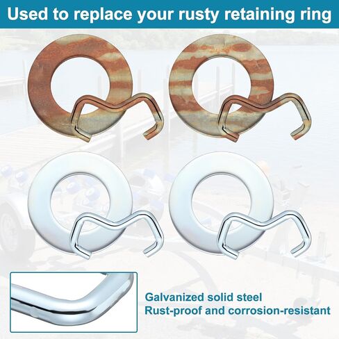 50 Set Retainer Rings and Washers for Wobble Roller Wobble Roller Retainer Hardware Ring 3/16 Inch Ring Diameter Fits 1-1/8 Inch Shaft Size for Boat Replacement Accessories in Kuwait