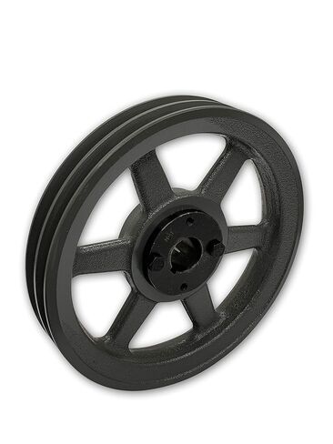 Double Groove 10.25" Cast Iron Electric Motor " H " Pulley/Sheave, Bushing Included, for 3/8" and 1/2" Top Width 3L/A/AK/4L/4LK Section V Belt, 2 Groove (1" Shaft / 1.00 Bore, 2AK104H) in Kuwait