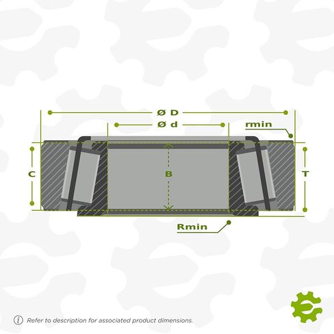 مجموعة محمل أسطواني مدبب LM29748/LM29710 — 1.50x2.56x0.75 بوصة (مخروط B=0.76، كوب C=0.55) للسيارات والآلات الثقيلة والتطبيقات الصناعية in Kuwait