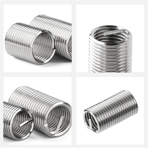 2pcs M20*1.5/2 * 1D~3D 304 Stainless Steel Wire Thread Insert Sleeve Bushing Screw Coil Repair Nut - Industrial Fasteners(M20x1.5x3D) in Saudi Arabia