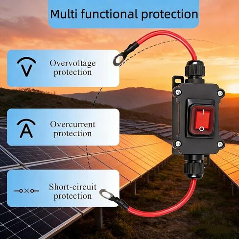 مفتاح طاقة مضمن DC 12V-24V، IP67 مقاوم للماء 10AWG 25A مفتاح تبديل مضمن، مفتاح أسلاك DPST مزدوج الجوانب، مناسب لتوصيل السيارات والسفن والشاحنات والدراجات النارية وجميع مركبات التضاريس in Kuwait