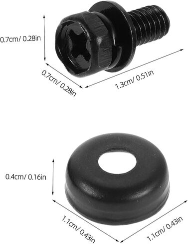 STOBAZA 24 Pairs M4x13mm Drum Lug Screws with Washer for Snare Drum Lug Replacement Metal Mounting Hardware with Precise Fit and Reliable Tuning Stability in Kuwait