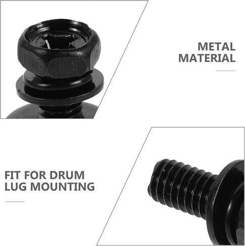 Kisangel 24 زوجًا من مسامير العروة الطبلية M4x13mm مع أجهزة تركيب معدنية لطبلة Snare ذات ملاءمة دقيقة ومتانة محسنة in Kuwait