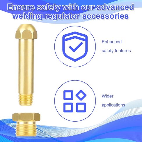 CGA-580 Nut & 3" Nipple, Brass Threaded Regulator Inlet Fitting for Helium Argon Nitrogen Gas Cylinders Ideal for Welding and Tank Bottle Connections in Kuwait