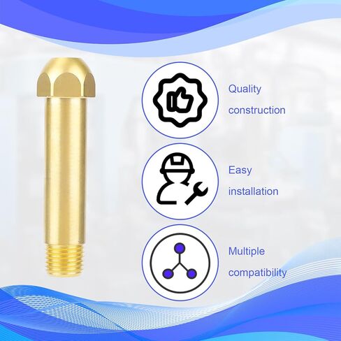 CGA-580 Nut & 3" Nipple, Brass Threaded Regulator Inlet Fitting for Helium Argon Nitrogen Gas Cylinders Ideal for Welding and Tank Bottle Connections in Kuwait