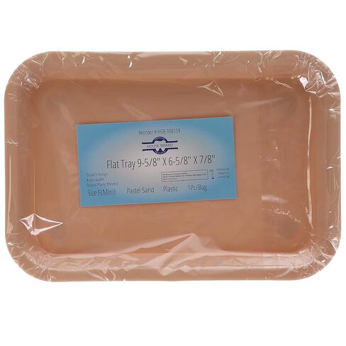 108159 HSB Flat Tray #F Mini Pastel Sand Plastic 9-5/8 X 6-5/8 X 7/8 in Kuwait