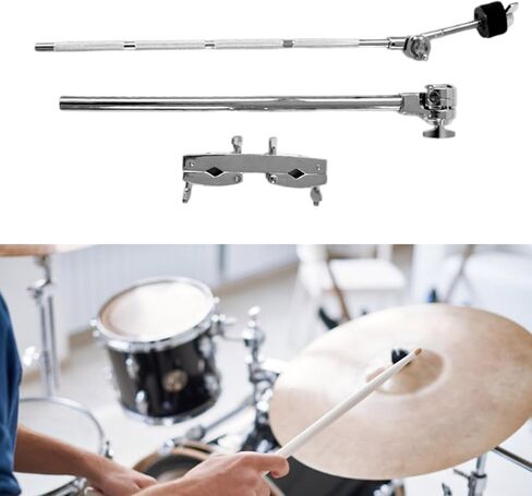 Drum Cymbals Clamp Mount Extension Arm Compatibility Cymbals Stand Accessory Rotating Clamp Suitable for Drum Set Part Adjustable Boom Arm in Saudi Arabia