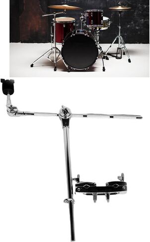 Drum Cymbals Clamp Mount Extension Arm Compatibility Cymbals Stand Accessory Rotating Clamp Suitable for Drum Set Part Adjustable Boom Arm in Saudi Arabia