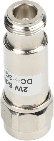 N Type Coaxial Attenuator 2W DC to 3GHz 50 Ohm Male to Female Fixed RF Signal Reducer Copper Plated Low Power Attenuation with Multiple dB Options for Lab Test and Field Equipment Silver(6dB) in Kuwait