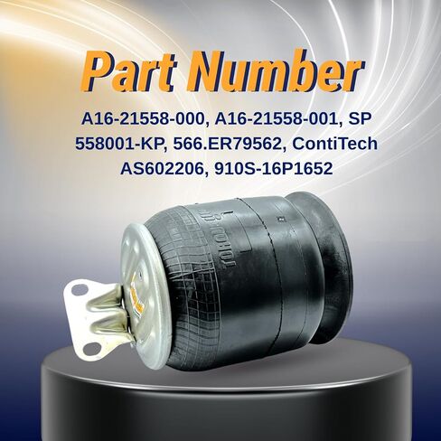 حقيبة الزنبرك الهوائي TORQUE تحل محل Freightliner A16-21558-000 A16-21558-001، SP 558001-KP، 566.ER79562، ContiTech AS602206، 910S‑16P1652 (TR21558) in Kuwait