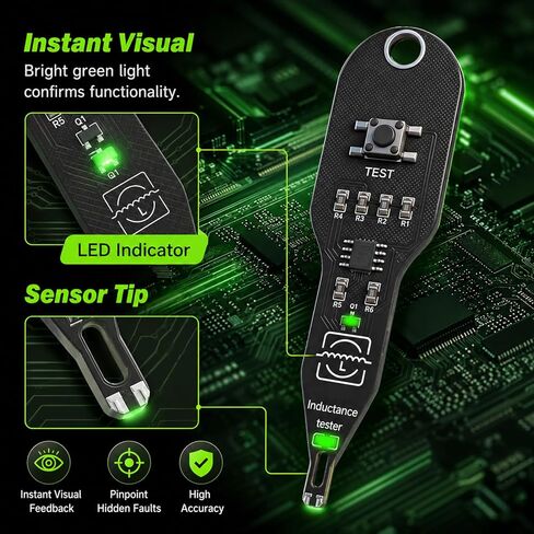 2Pcs Inductance Tester, Electronic Circuit Board Tester, Detectors Inductance Testers Motherboards Coils Testers for Quick Fault Detection in Kuwait