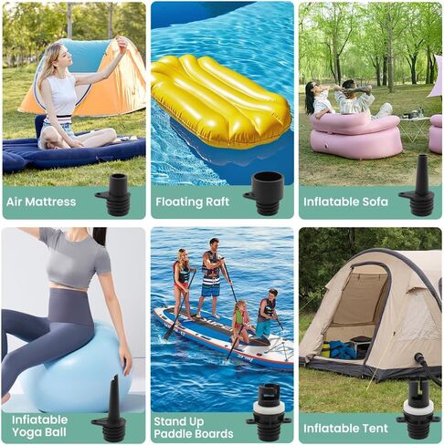 Paddle Board Pump Hose Set, Paddle Board Pump Adapter with 7 Air Nozzles, 3.28ft Swivel Threaded Connector for Rafts, Kayaks, Boats, Tents, Pool in Kuwait
