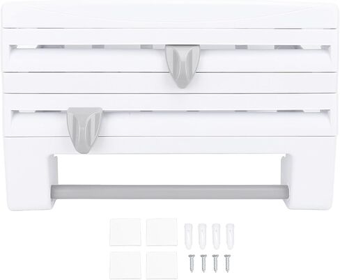 Kitchen Paper Dispenser, Compact Organizer, Aluminum Foil Dispenser for Home Use, Easy Identification of Different Films in the Slots in Saudi Arabia