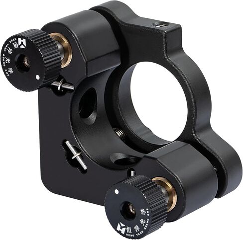 2-Axis Precision Adjustable O-Type Optical Lens Holder | 25.4mm Lens/Mirror Mount (LH Design, Set Screw Locking) with Pitch & Yaw Adjustment, Fits Standard Optical Rails in Saudi Arabia