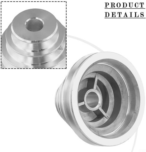 Pagoda Pulley Wheel Set for Benchtop Drill Press — 5-Step Aluminum Transmission Wheels (14mm & 22mm Bore) + K26 V-Belt, 3-Piece Drive Kit in Kuwait