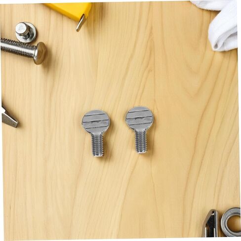 2 PCS Thumb Screws Stainless Steel BBQ Rotisserie Replacement Parts Knurled Rotisserie Bolts for Grilling Fork 0.75x0.43x0.2in Replacement Screws for Electric Oven Turkey Forks Air Fryer Gri in Kuwait