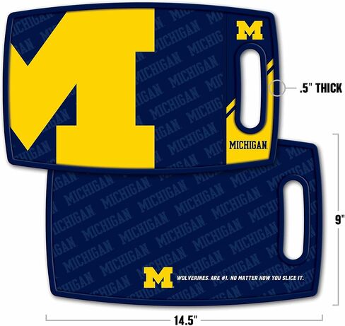 مجموعة الشواء YouTheFan NCAA Michigan Wolverines Spirit Series 3 قطع، من الفولاذ المقاوم للصدأ، 22 بوصة × 9 بوصة ولوحة تقطيع من سلسلة شعار NCAA Michigan Wolverines in Kuwait