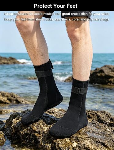SUJAYU 3mm Neoprene Socks Dive Socks Water Socks, Waterproof Diving Socks Scuba Socks Fin Socks Foot Covers for Swimming in Saudi Arabia
