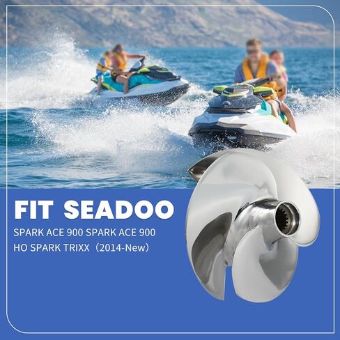 دافعة جت سكي فيت Seadoo SK-CD-12/14 Spark ACE 900 Spark ACE 900 HO Spark TRIXX، 3 شفرات مصقولة بقطر 140 مم in Kuwait