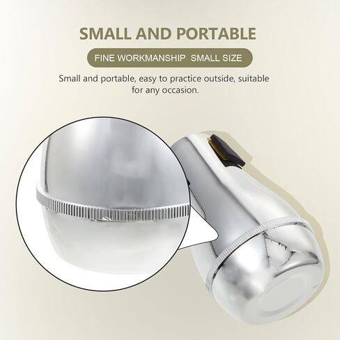 BESTonZON Lightweight Abs Plastic Trombone Mute for Trombone Easy to Carry Silver Musical Instrument Accessory for Trumpet Lovers in Kuwait
