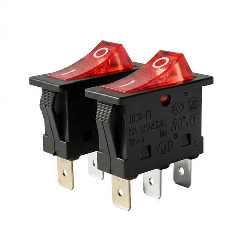 lcocove JD 2 قطعة 30A KCD3 SPST مفتاح الطاقة 125 فولت/250 فولت تيار متردد زر الضغط مفتاح التشغيل/الإيقاف 3 دبابيس تبديل التبديل مع مفاتيح إضاءة شهادة UL in Kuwait