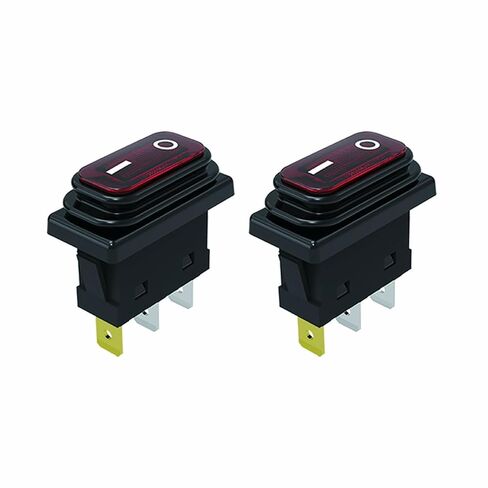 lcocove JD 2 قطعة 30A KCD3 SPST مفتاح الطاقة 125 فولت/250 فولت تيار متردد زر الضغط مفتاح التشغيل/الإيقاف 3 دبابيس تبديل التبديل مع مفاتيح إضاءة شهادة UL in Kuwait