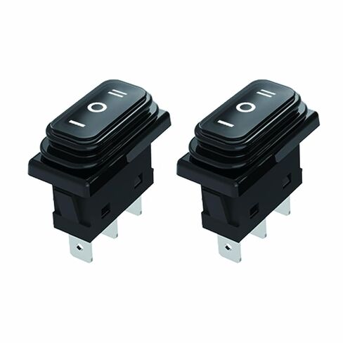lcocove JD 2 قطعة 30A KCD3 SPST مفتاح الطاقة 125 فولت/250 فولت تيار متردد زر الضغط مفتاح التشغيل/الإيقاف 3 دبابيس تبديل التبديل مع مفاتيح إضاءة شهادة UL in Kuwait