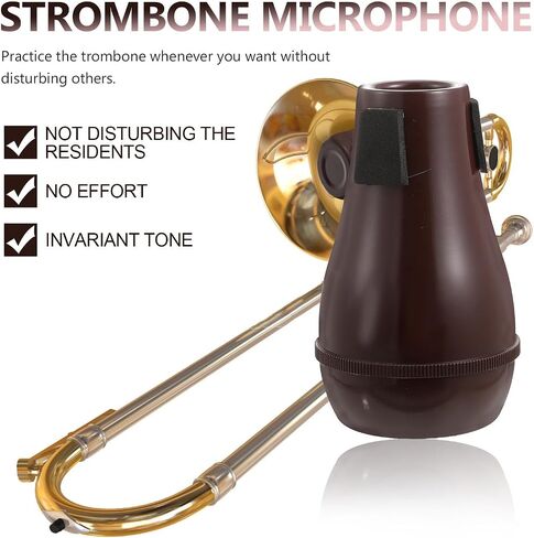 Abs Trombone Mute Sound Attenuation Practice Silent Accessory for Alto and Tenor Trombone Red Instrument Part in Kuwait