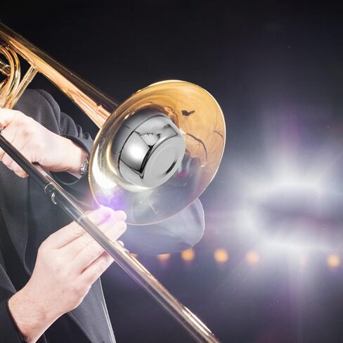 SUPVOX خفيف الوزن Abs Trombone Practice كاتم صوت كتم الصوت لـ Alto وTenor Trombones، ومخفف صوت لتقليل الضوضاء، لون فضي، لجلسات التدريب الصامت in Kuwait