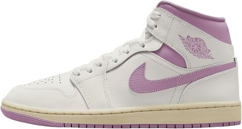 حذاء Air Jordan 1 متوسط ​​للنساء (BQ6472-162، شراعي/موسلين/أوركيد) مقاس 10 in Kuwait