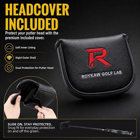 مضرب الجولف Roykaw Zero Torque، وضع مستقيم باليد اليمنى مقاس 35 بوصة، مضرب جولف بعمود مركزي مطرقة، تسامح عالي وانحراف منخفض in Kuwait