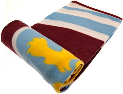 بطانية Premier Life Aston Villa FC Crested Fleece بطانية هدية نبضية، متعددة الألوان، 120 سم × 150 سم in Kuwait