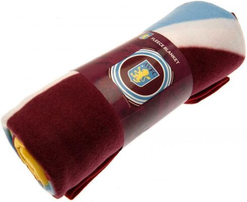 بطانية Premier Life Aston Villa FC Crested Fleece بطانية هدية نبضية، متعددة الألوان، 120 سم × 150 سم in Kuwait