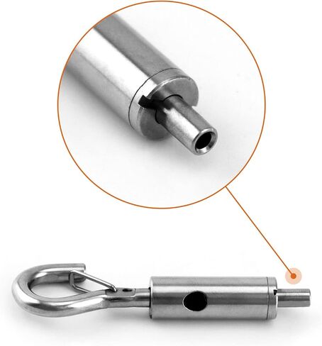 QWORK Steel Wire Rope Hanger, 6 Pack Portable Hook & Eye Turnbuckle Tension for 1/16-3/32 Stainless Steel Cable Guide Wire Rope in Kuwait