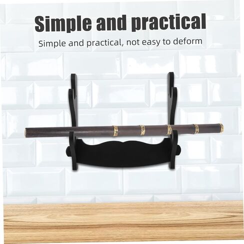 ULTECHNOVO Wooden Double Layer Flute and Recorder Display Stand with 2 Tier Design for Efficient Organization and Space Saving, for Small Apartments and Compact Music Rooms in Kuwait
