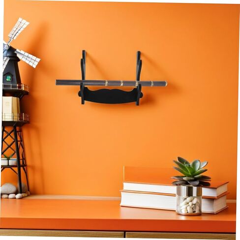 Wooden Flute Stand Holder for Recorders and Flutes, 2 Tier Double Layer Design with Convenient Access and Easy Retrieval, Wall Mount Display Stand for Living Room and Small in Kuwait