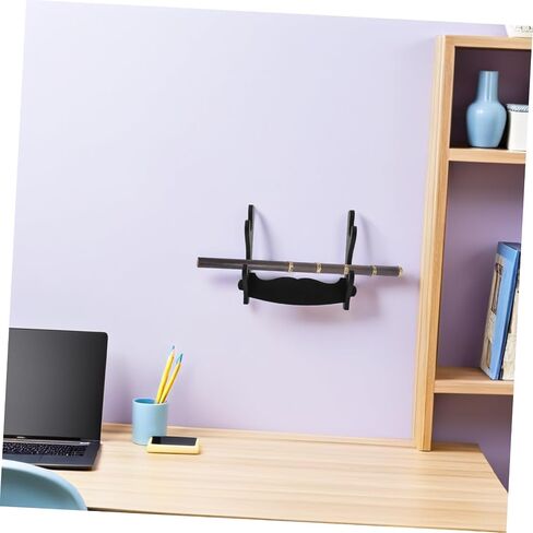 Wooden Flute Stand Holder for Recorders and Flutes, 2 Tier Double Layer Design with Convenient Access and Easy Retrieval, Wall Mount Display Stand for Living Room and Small in Kuwait