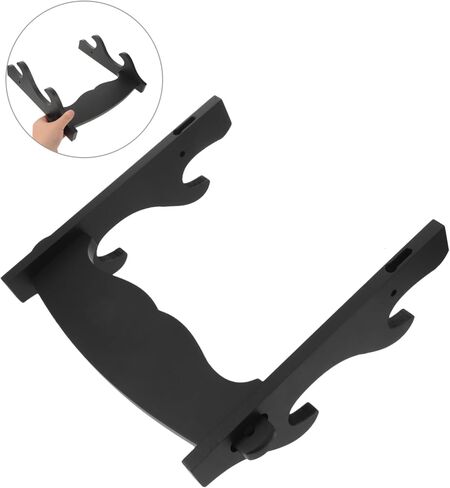 Wooden Flute Stand Holder for Recorders and Flutes, 2 Tier Double Layer Design with Convenient Access and Easy Retrieval, Wall Mount Display Stand for Living Room and Small in Kuwait