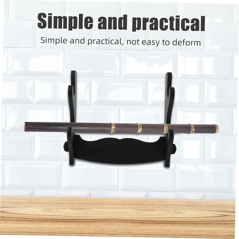 TOYANDONA Wooden Flute Stand Wall Mount with Double Layer Design, 2 Tier Flute Holder for Convenient Access and Spacesaving, for Living Room and Small Apartments in Kuwait