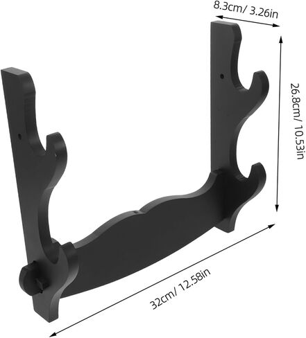 TOYANDONA Wooden Flute Stand Wall Mount with Double Layer Design, 2 Tier Flute Holder for Convenient Access and Spacesaving, for Living Room and Small Apartments in Kuwait