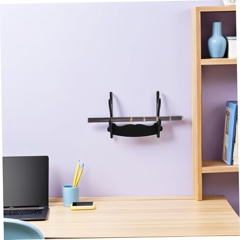 BESPORTBLE Wooden Flute Rack for Living Room and Small Apartments 2 Tier Wall Mount Display Holder Stand with Double Layer Design and Easy Retrieval for Flutes and Scabbards in Kuwait