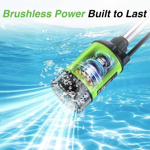 TaskStar Cordless Submersible Water Pump Brushless, Small Battery Powered Sump Pump with 2x4000mAh Battery & Hose for Swimming Pool Tank Garden Pond Basement Camping Boat Rain Barrels Outdoor Draining in Kuwait