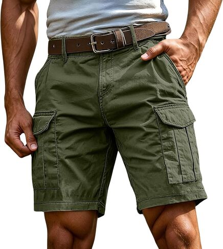 Men's Lightweight Cargo Shorts 5 Inch Breathable Casual Summer Shorts with Multi Pockets Hiking Travel Work Shorts in Saudi Arabia