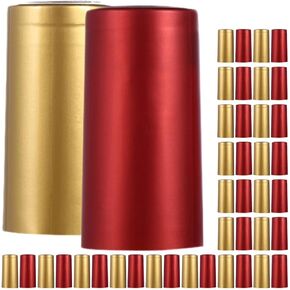 NUOBESTY Heat Shrink Caps for Wine Bottles 100 Pcs Flexible Pvc Sealing Film Fits 1.30In Mouth Diameter Wine Bottle Shrink Sleeves for Home Cellars Diy Bottling and Preservation in Kuwait